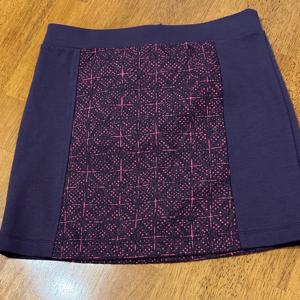 American Eagle Outfitters Plum/Dark Purple and Pink Mini Skirt
